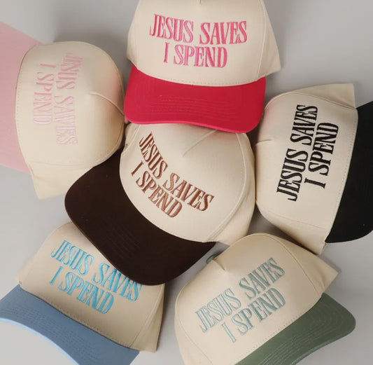 Jesus Saves I Spend Hat
