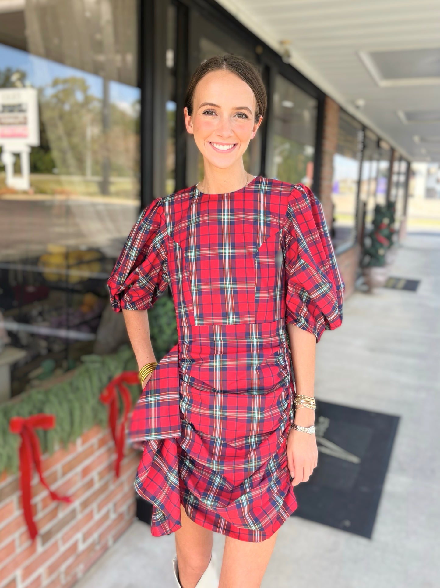Plaid Statement Dress
