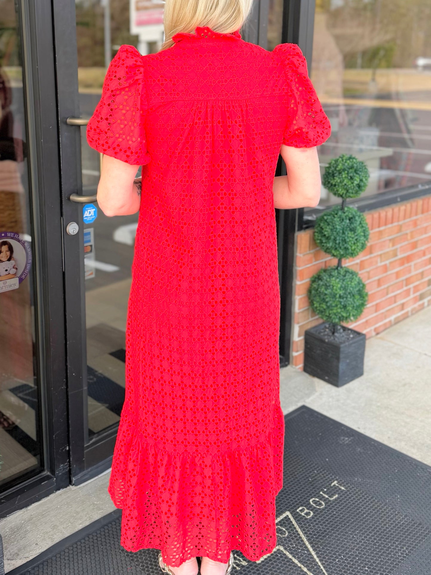 Eyelet Midi Dress