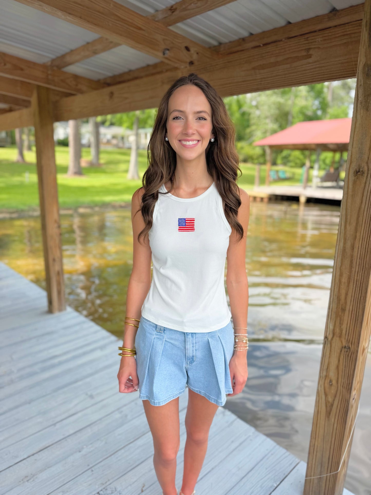 Beaded Flag Tank