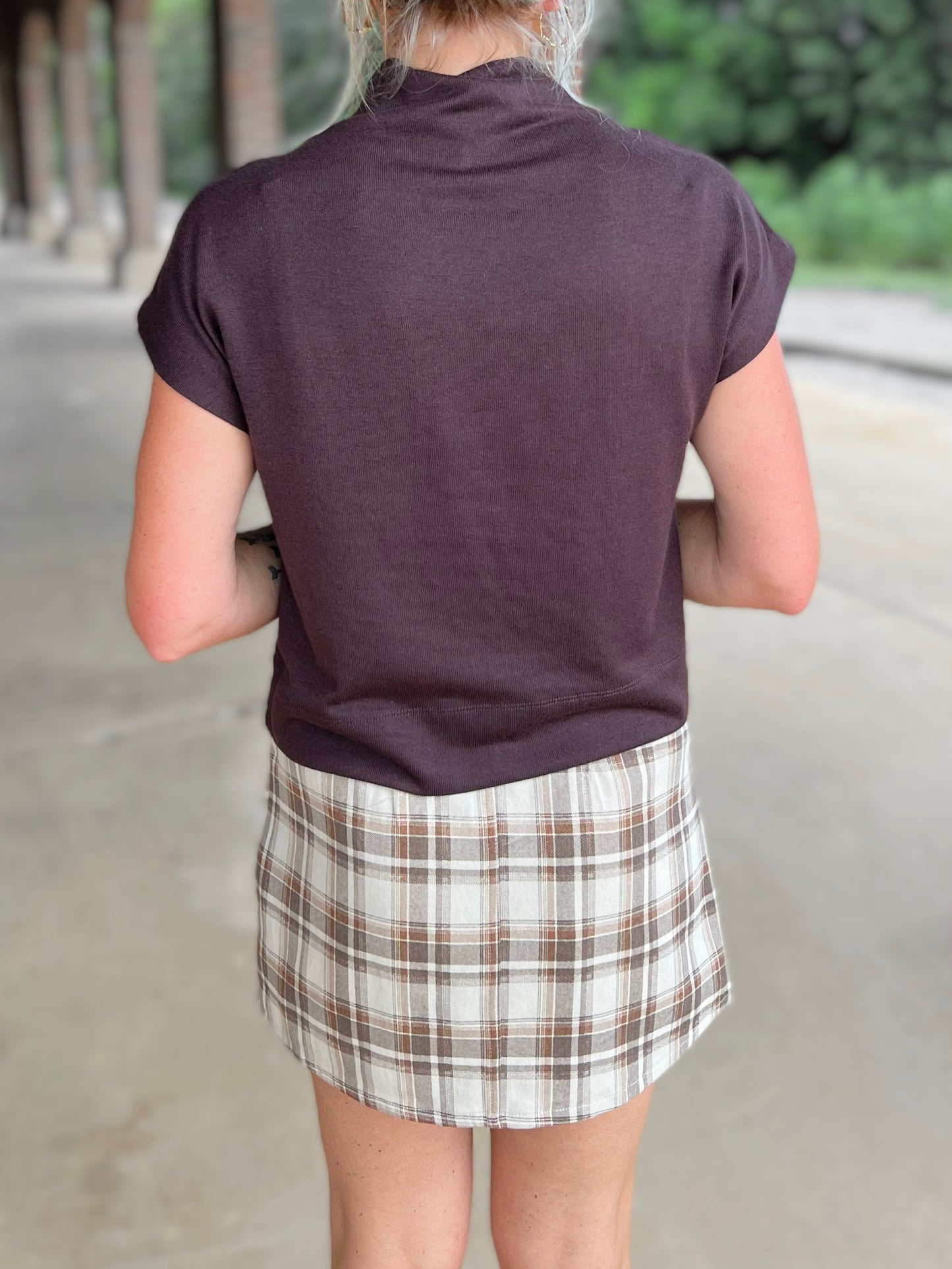 Pleated Low Waist Mini Skirt
