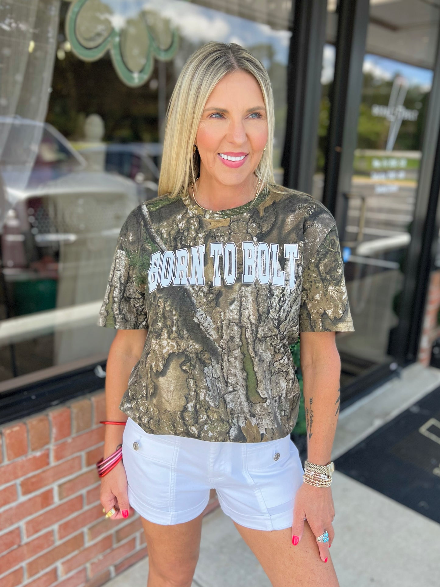 Born to Bolt Realtree Camo Tee