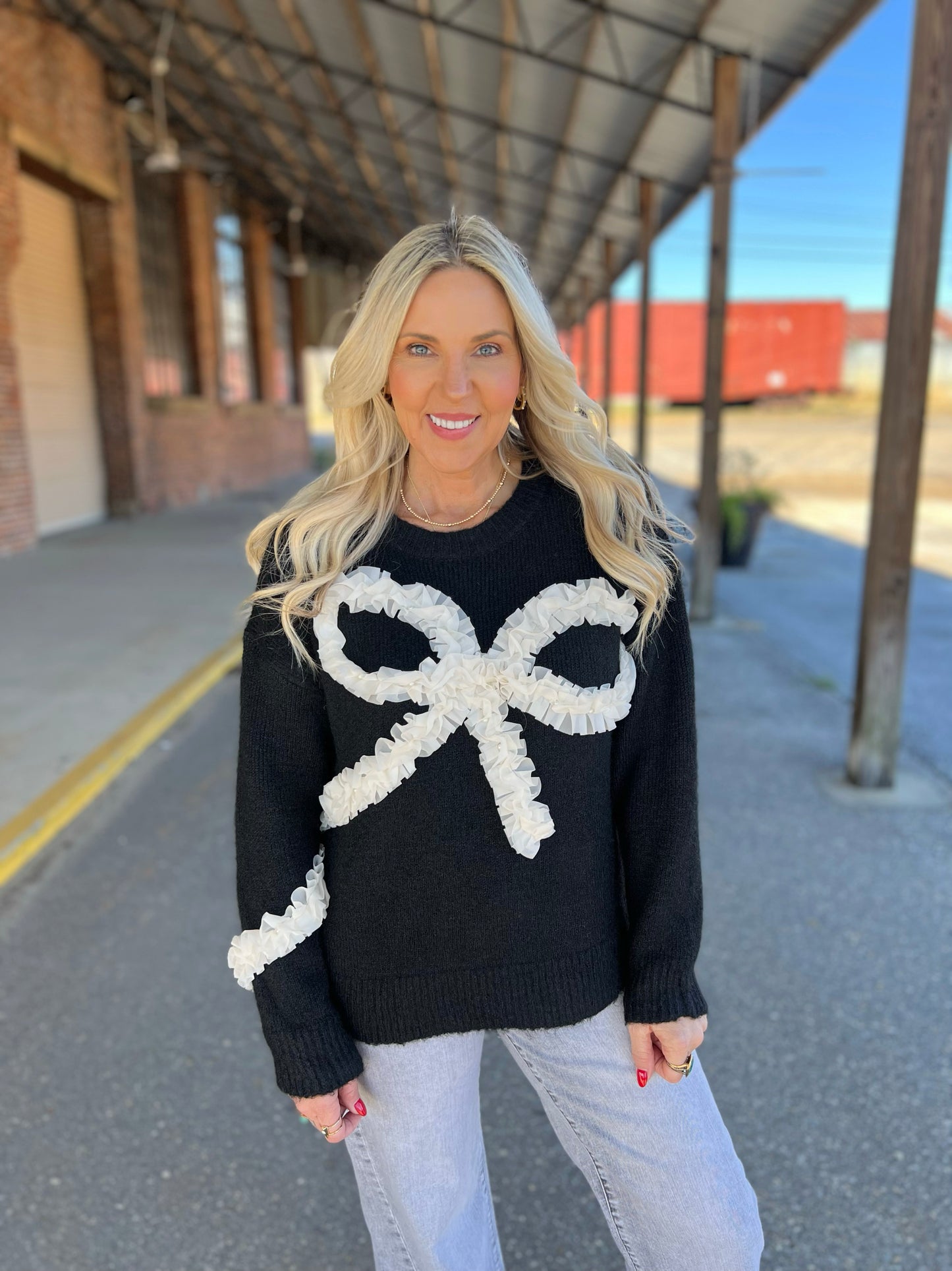 Ruffles & Pearls Sweater