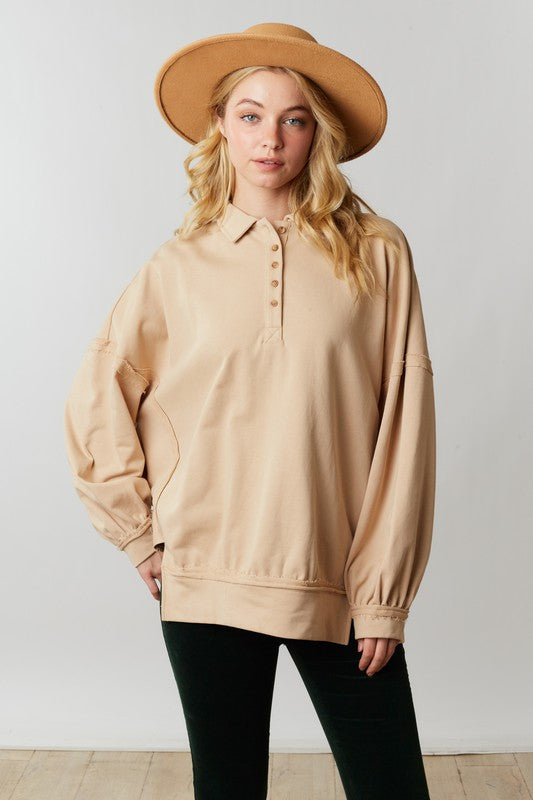 Collared Sweatshirt