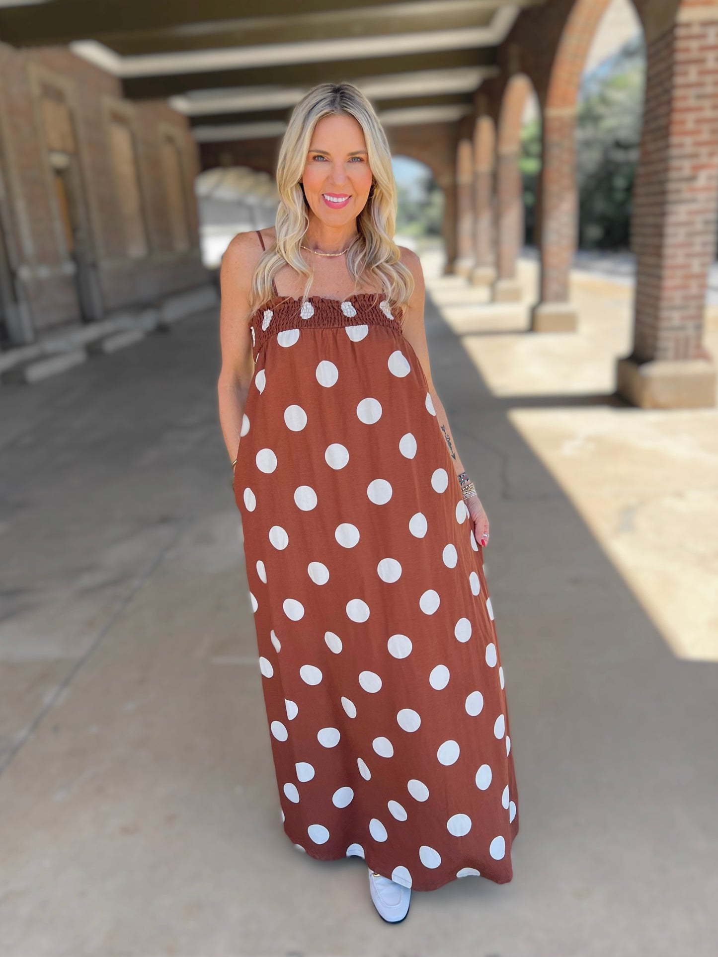 Sandy Polka Dot Maxi Dress