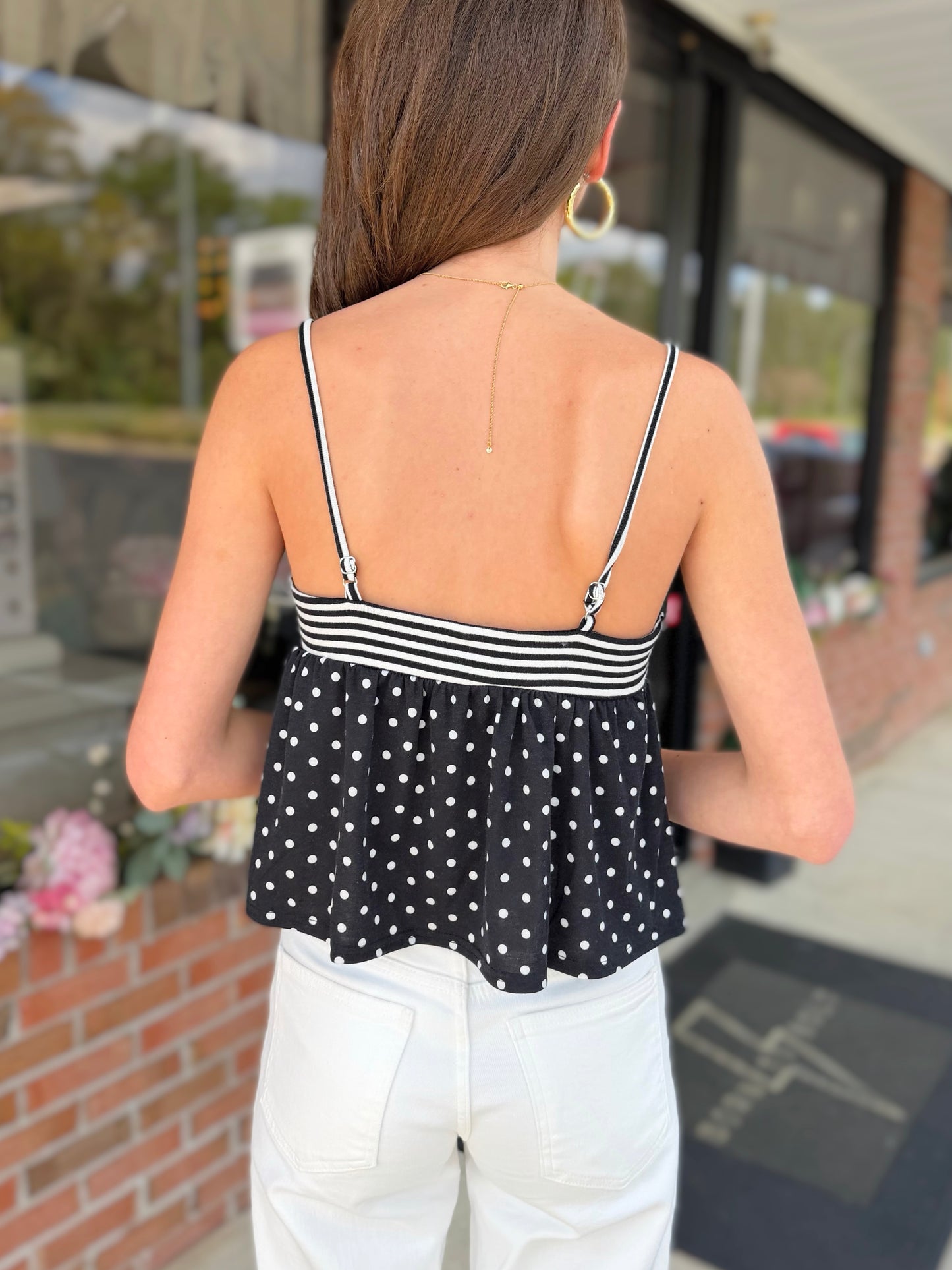 Stripe/Polka Dot Top
