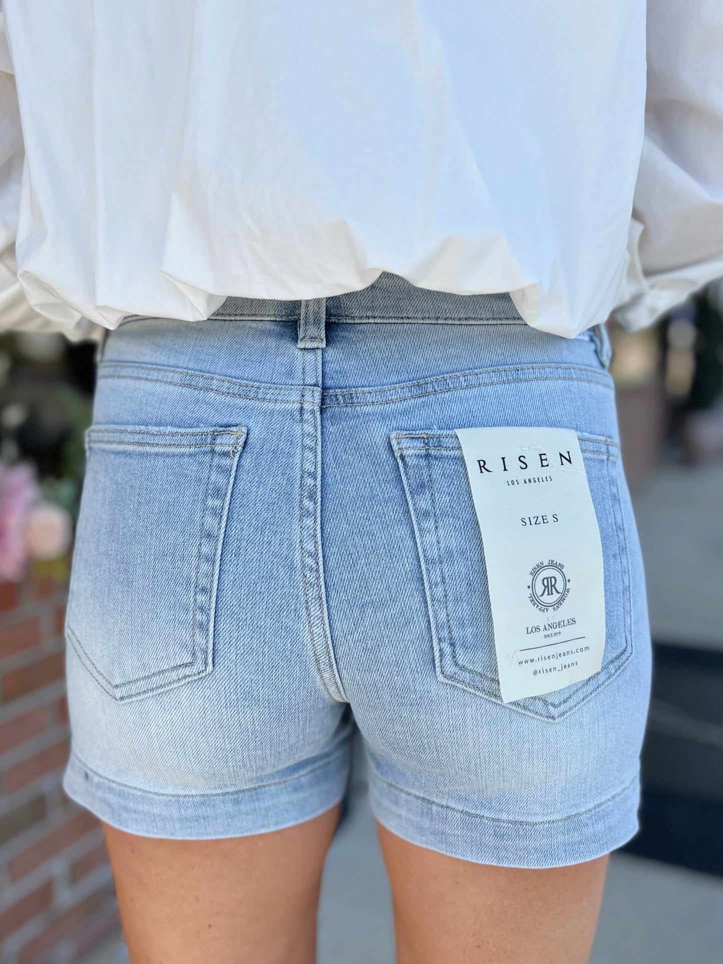 High Rise Side Slit Shorts