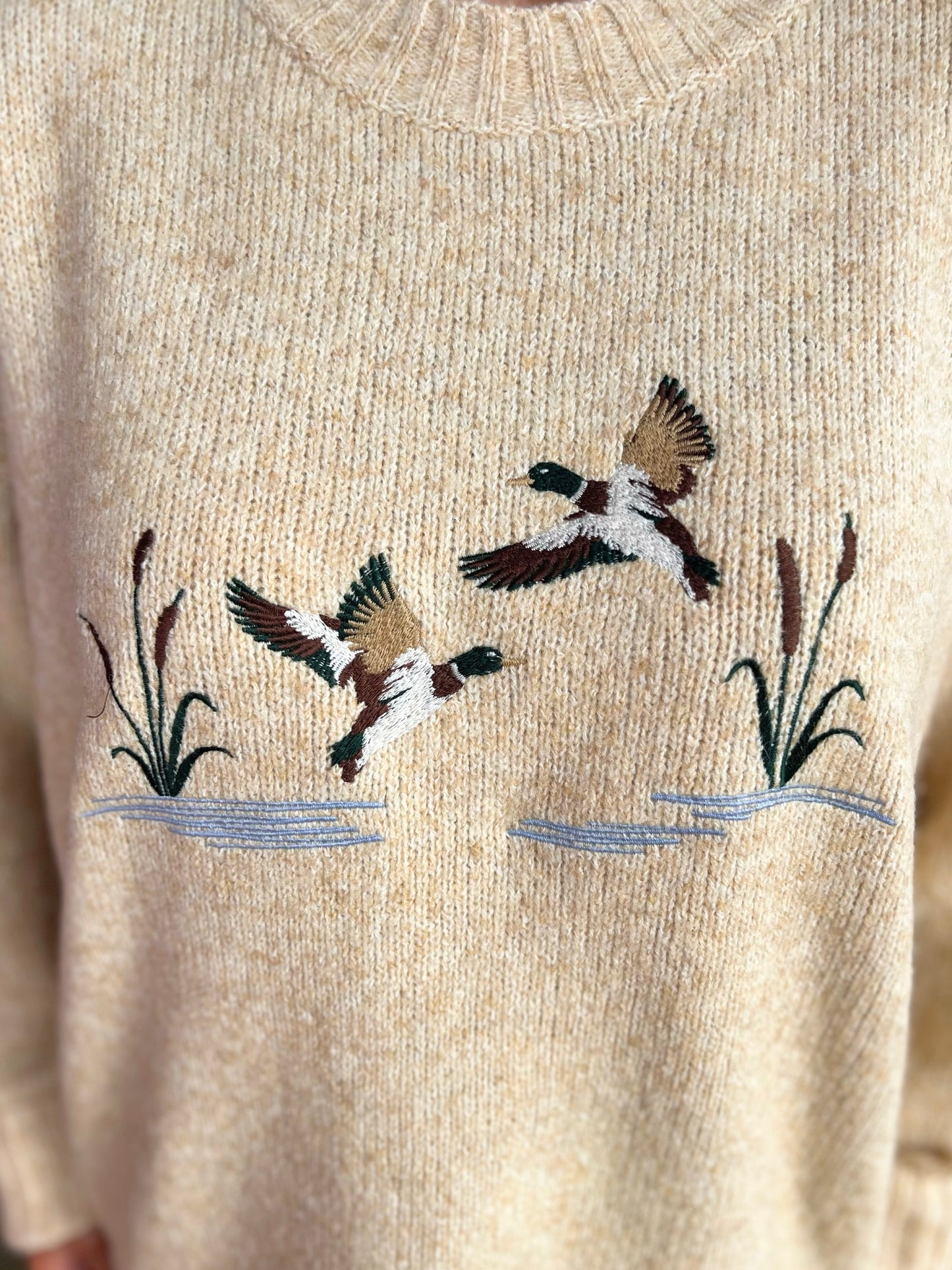 Embroidered Duck Sweater