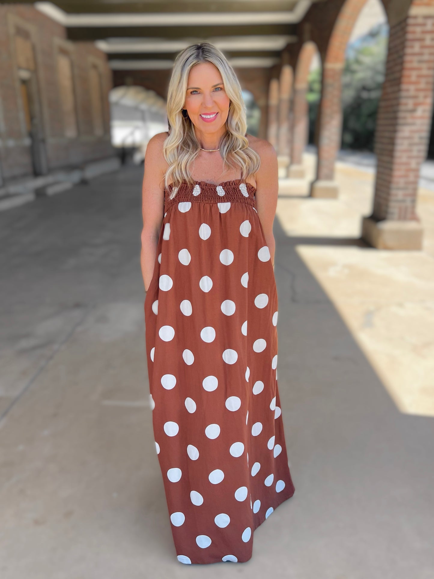 Sandy Polka Dot Maxi Dress