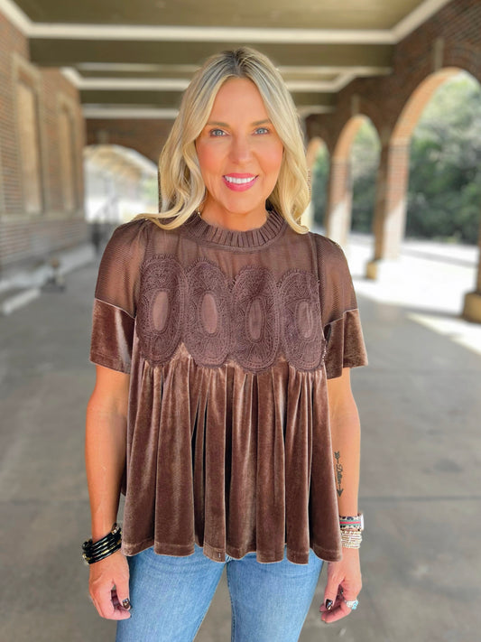 Velvet Lace Top