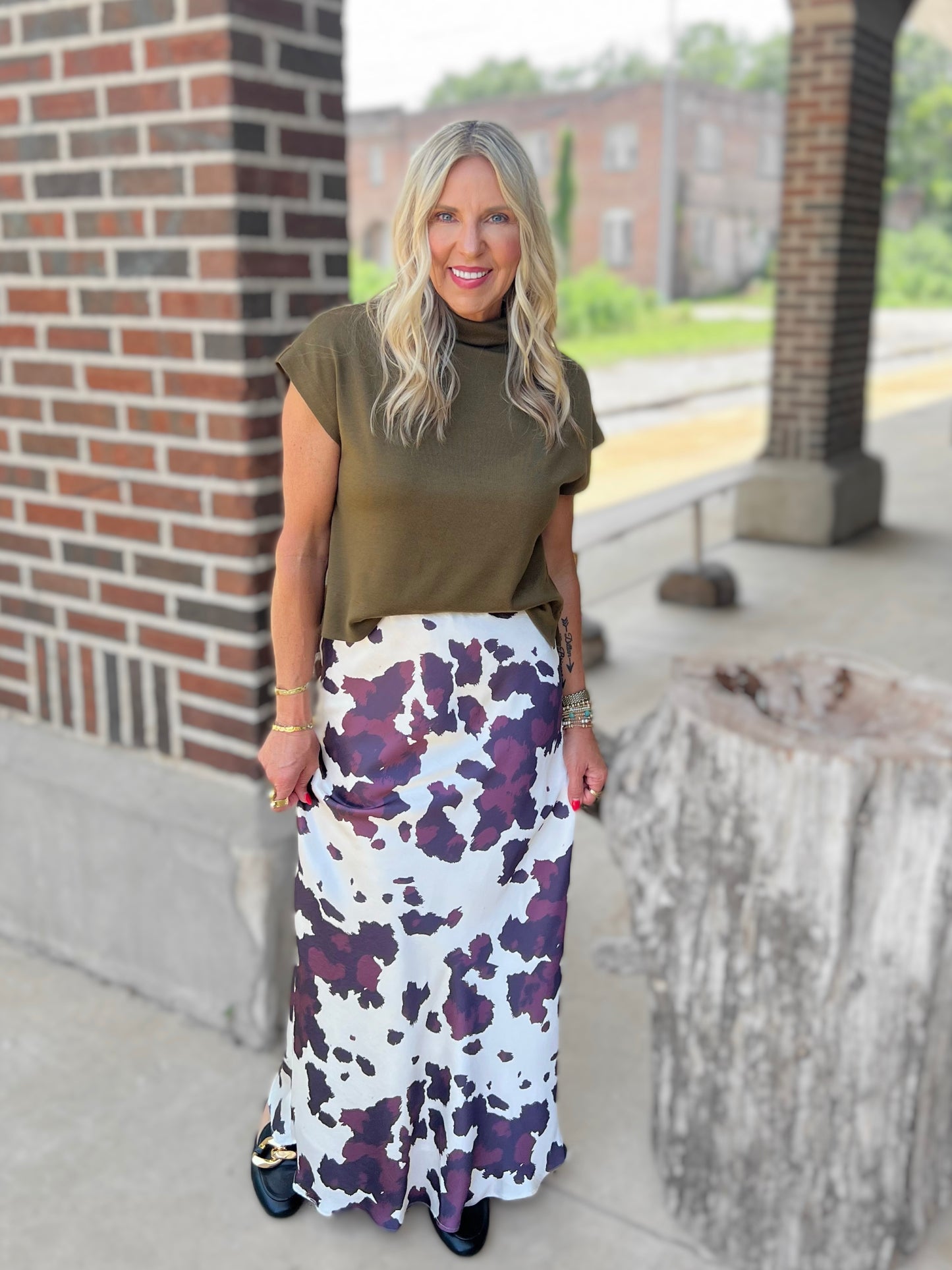 Cow Print Skirt