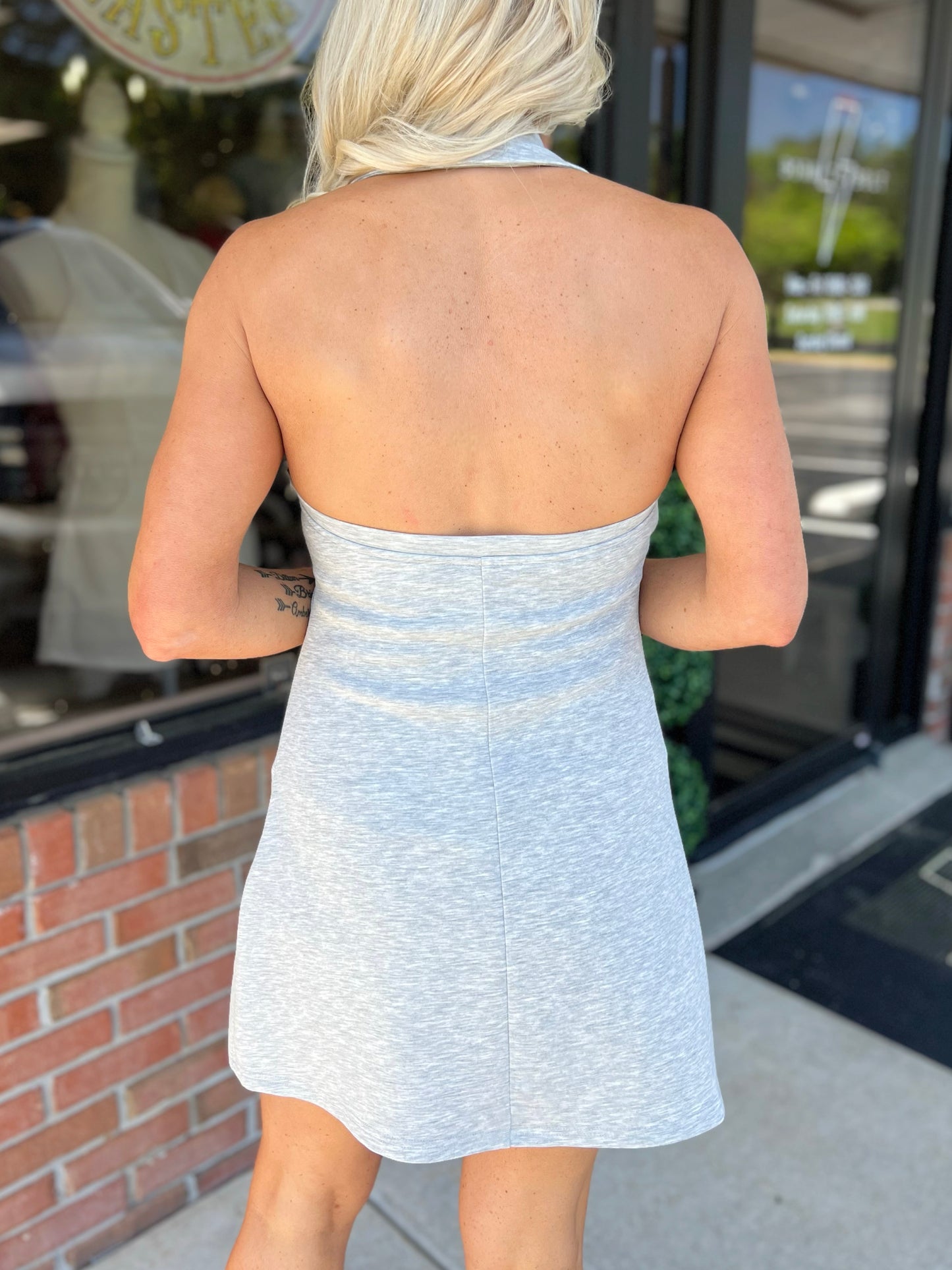 Halter Neck Romper Dress