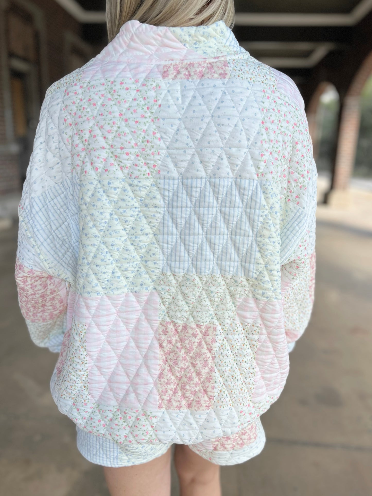 Quilted Mock Neck Set