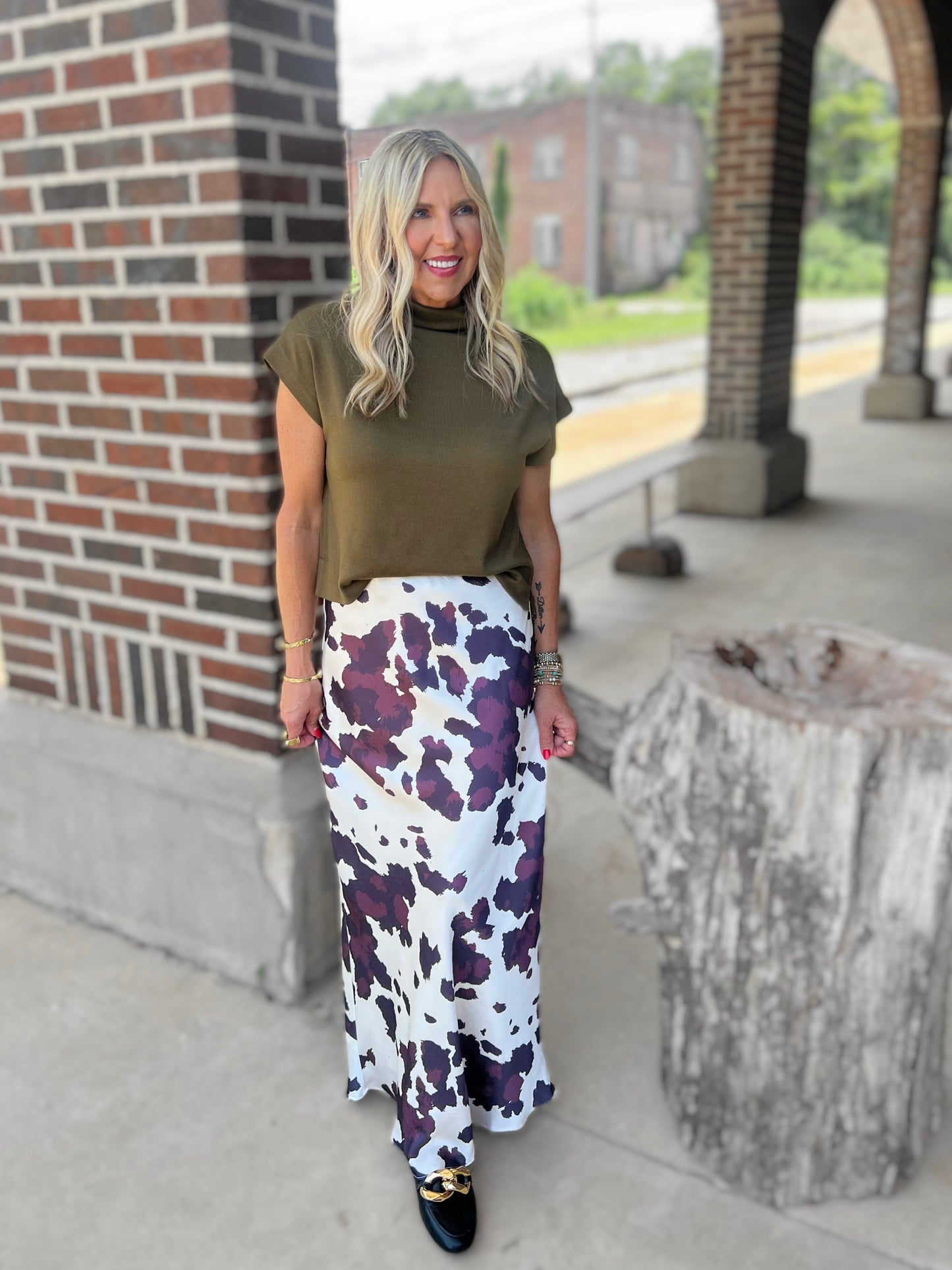 Cow Print Skirt