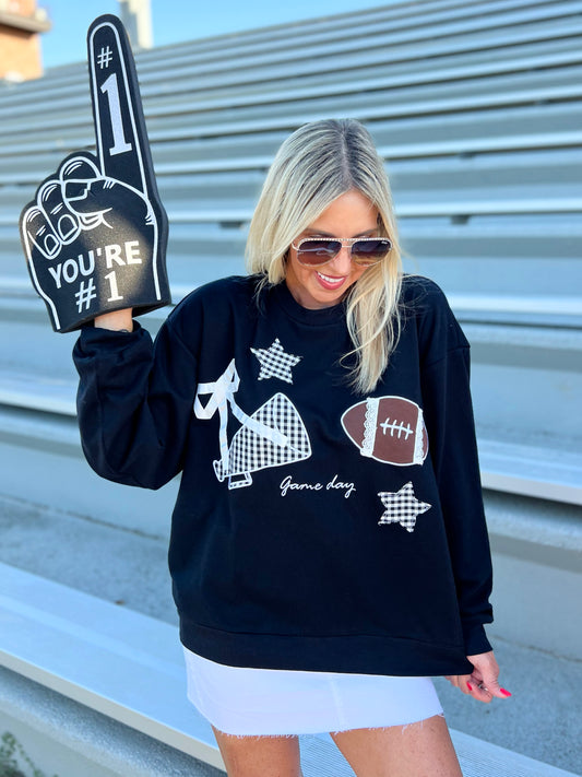 Game Day Patchwork Crewneck