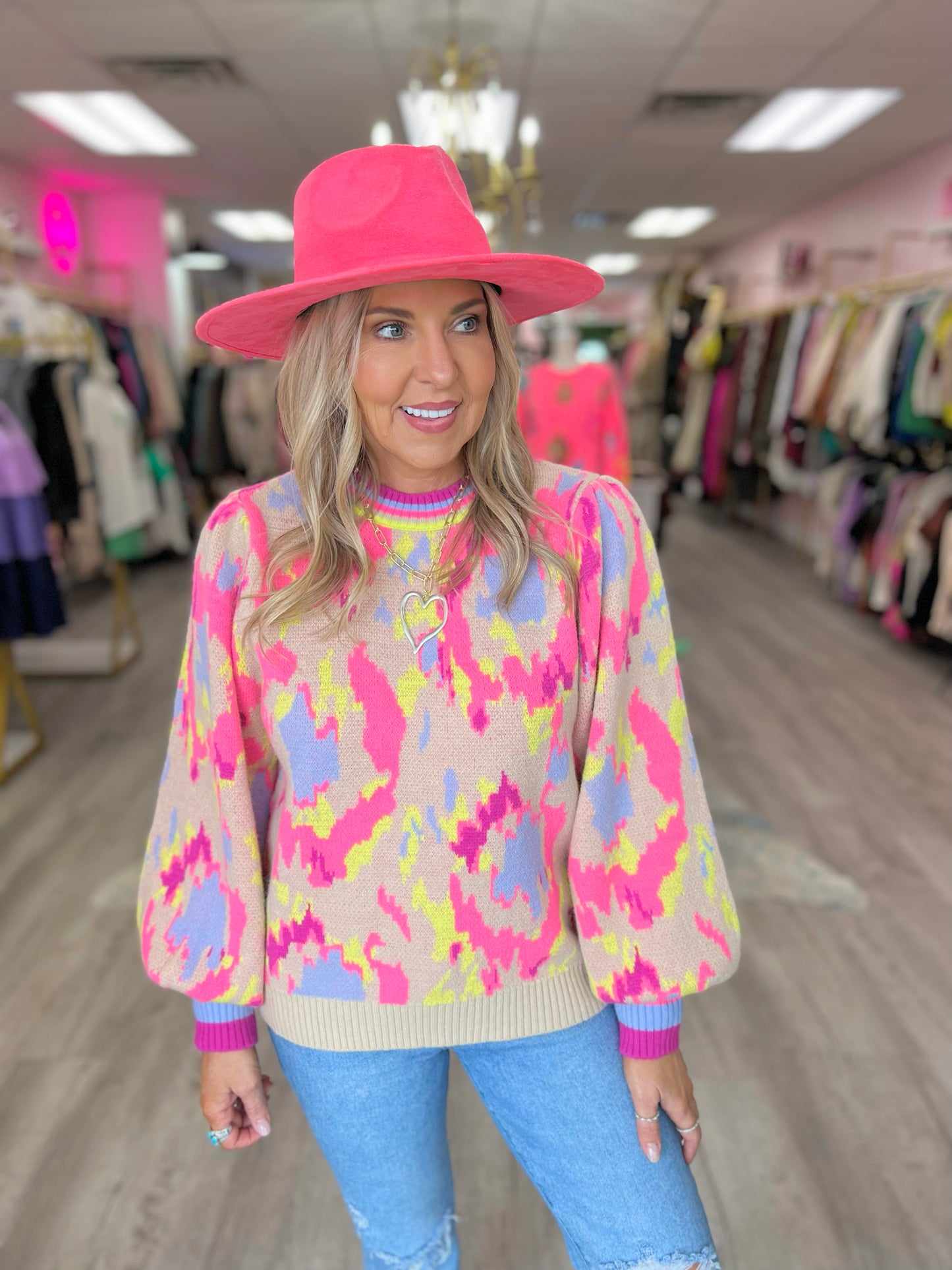 Neon Abstract Sweater