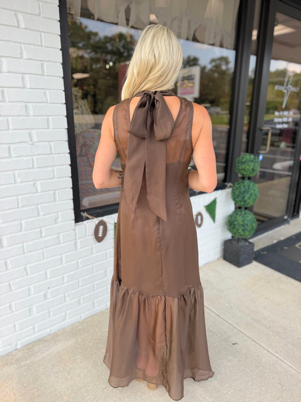Organza Mockneck Maxi