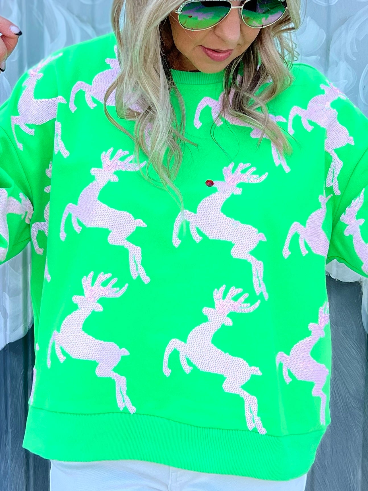 QOS Reindeer Sweatshirt