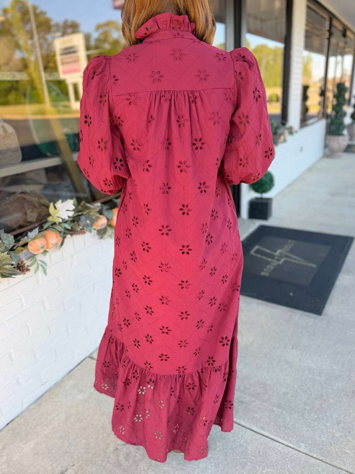 Floral Eyelet Dress