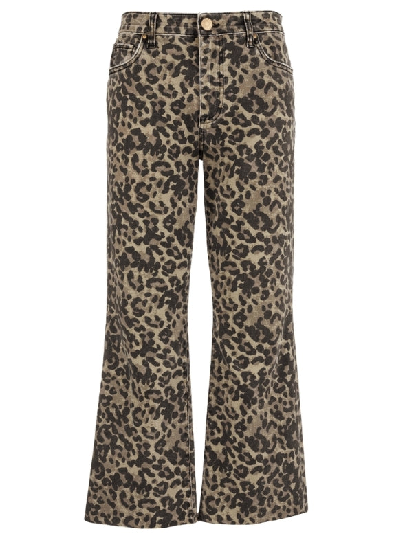 KUT Kelsey HR Raw Hem Ankle Flare Jeans
