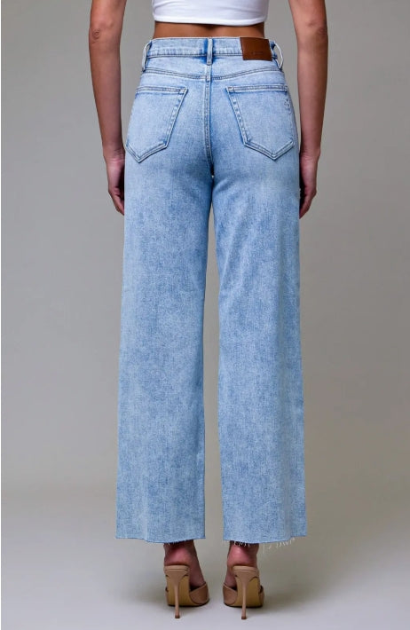 Logan Dad Jeans with Distressed Knee