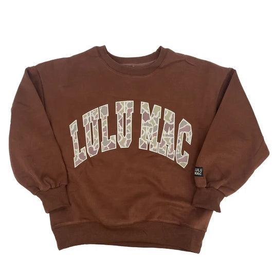 LULU MAC Sweatshirt: Brown/Camo