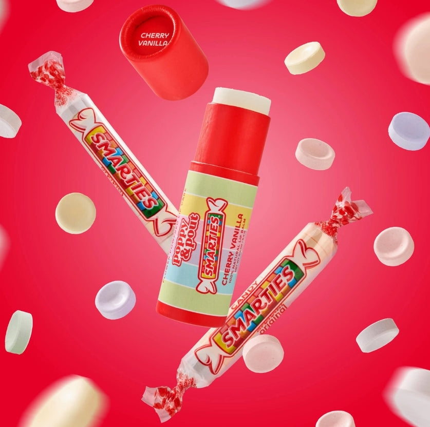 poppy & pout: smarties lip balm