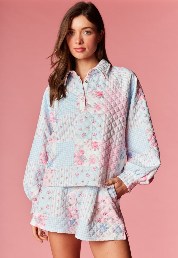 Quilted Pastel Patchwork Set