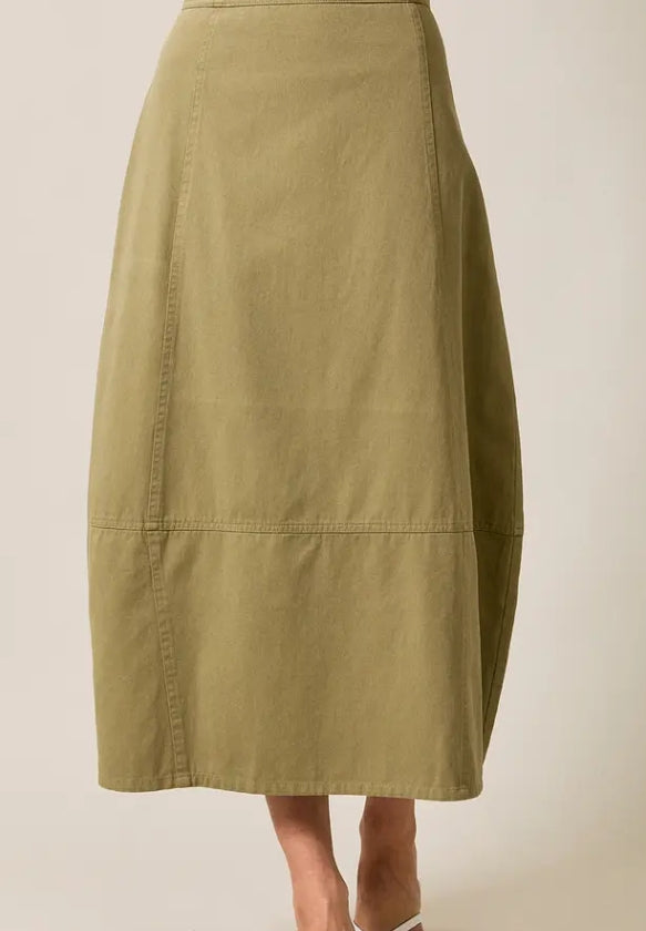 Barrel Midi Skirt