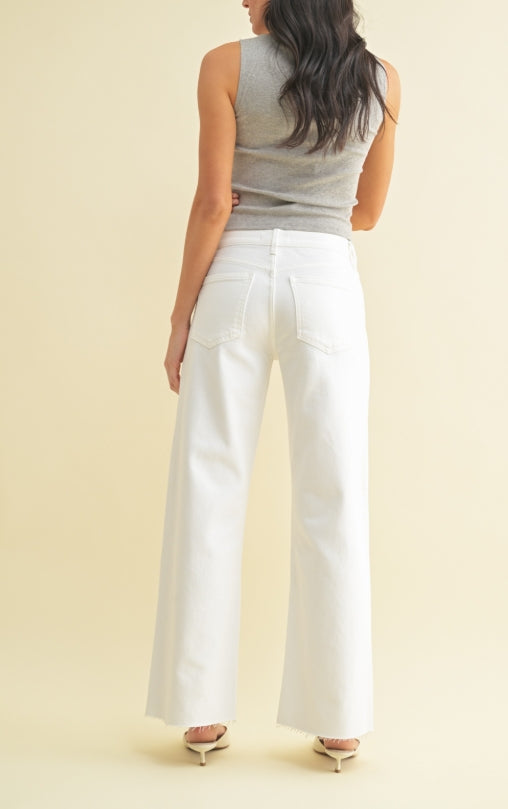 JBD White Wide Leg Jeans