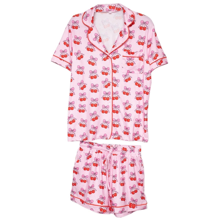 Cherry Bow Pajamas