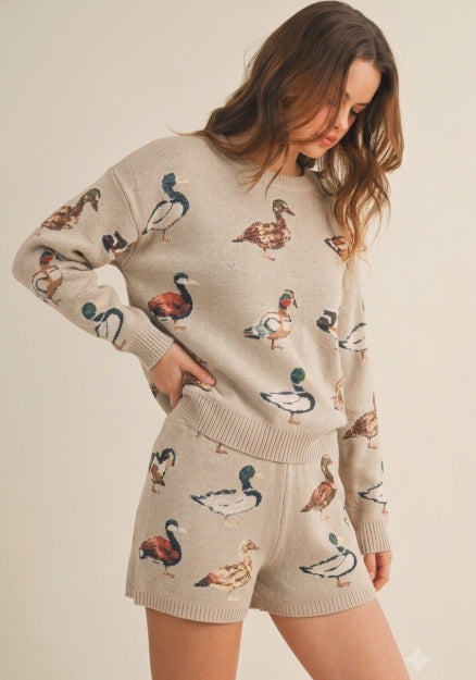 Fairhaven Duckling Knit Short Set
