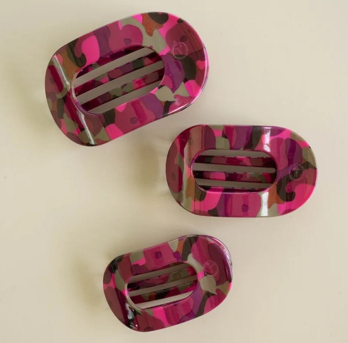 Teleties: Garden Glam Flat Round Clip