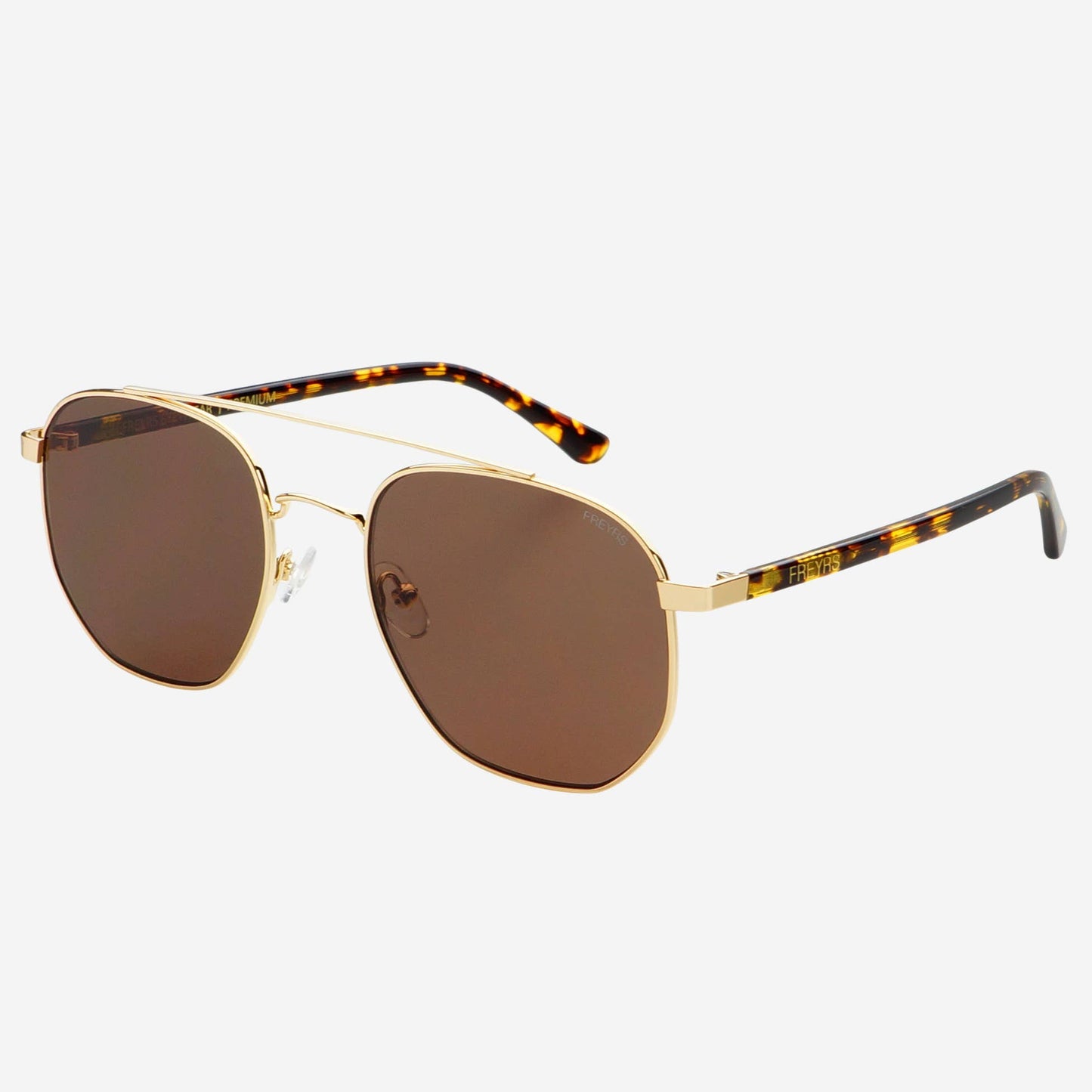 Austin Sunglasses: Gold/Brown