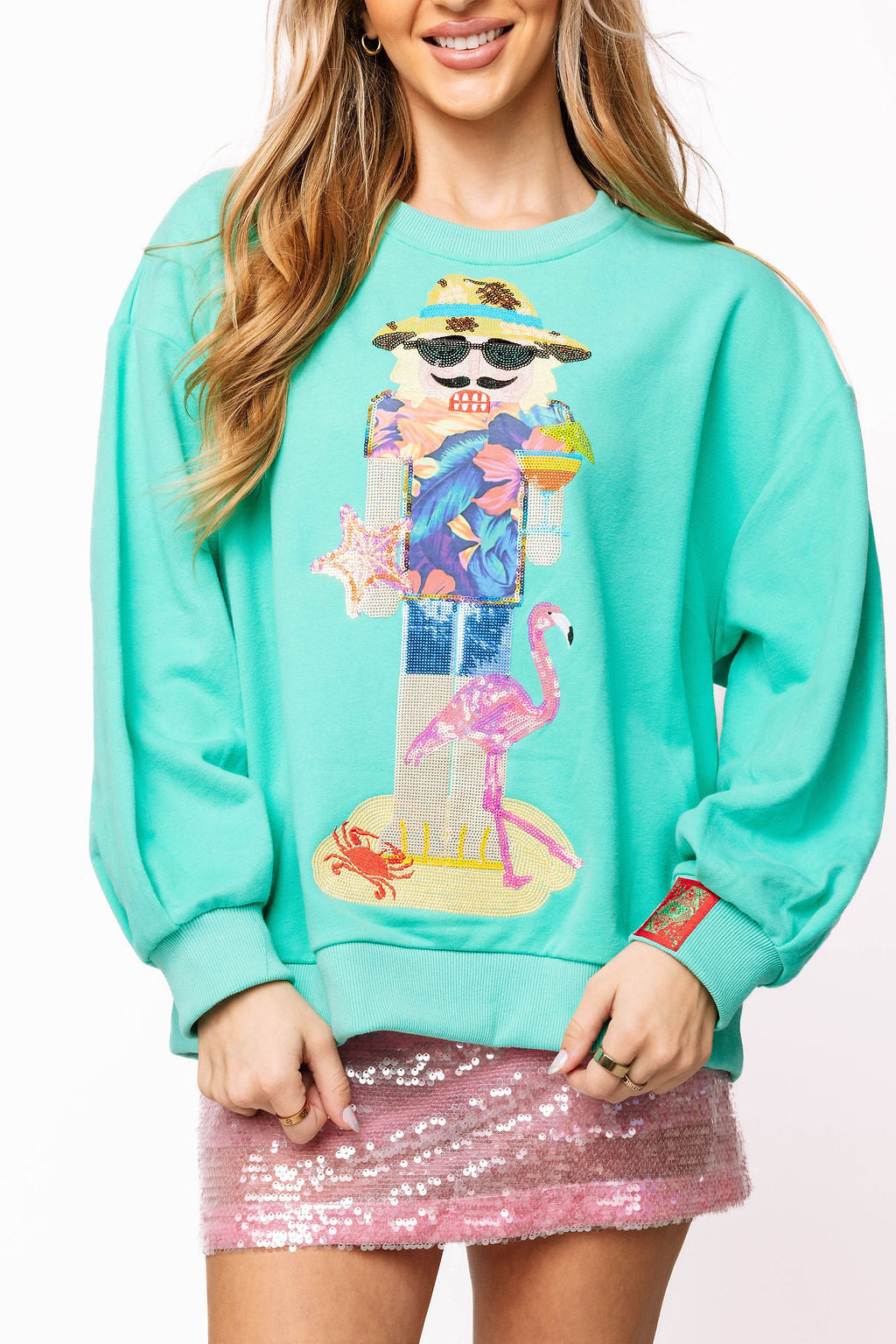 QOS Tropical Vacation Nutcracker Sweatshirt