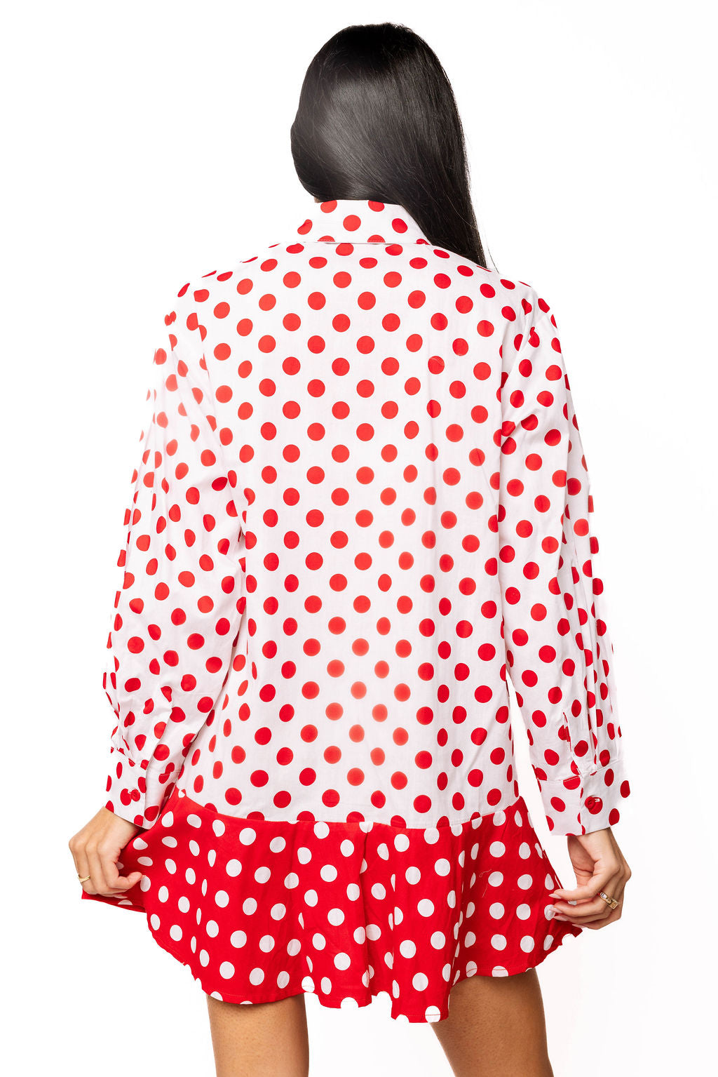 QOS Polka Dot Metallic Nutcracker Dress