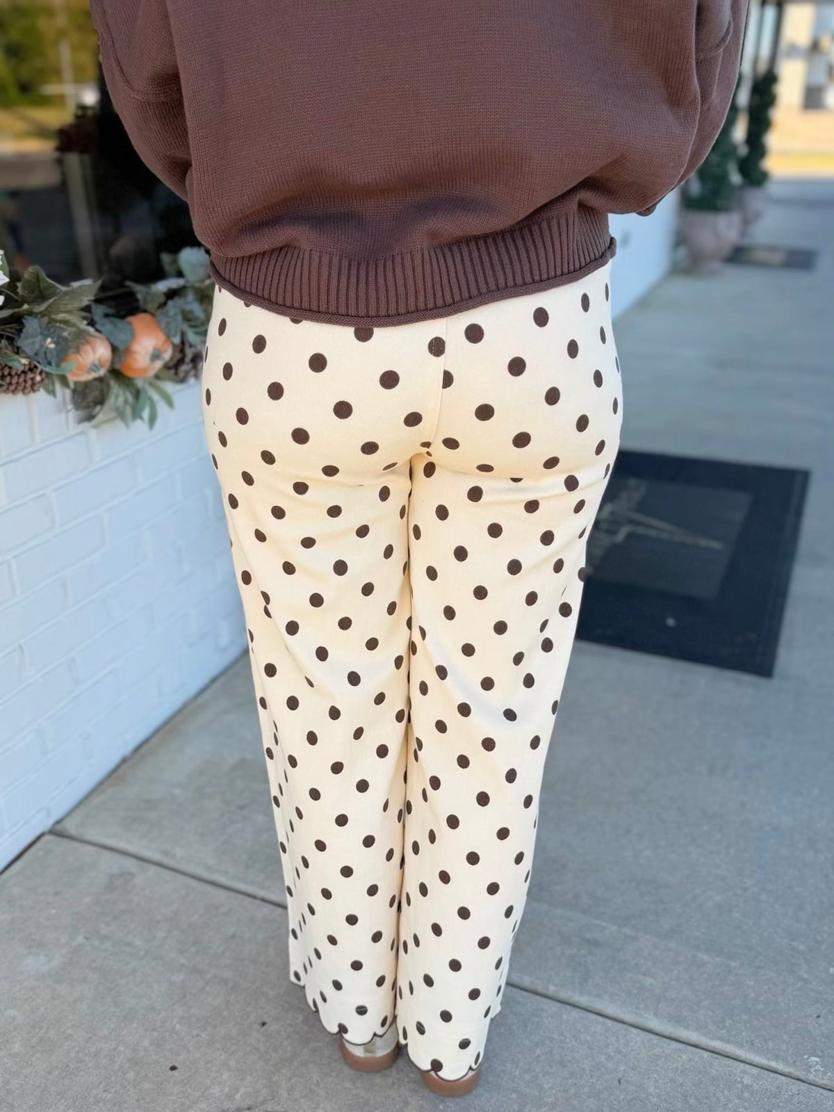Scallop Polka Dot Pants