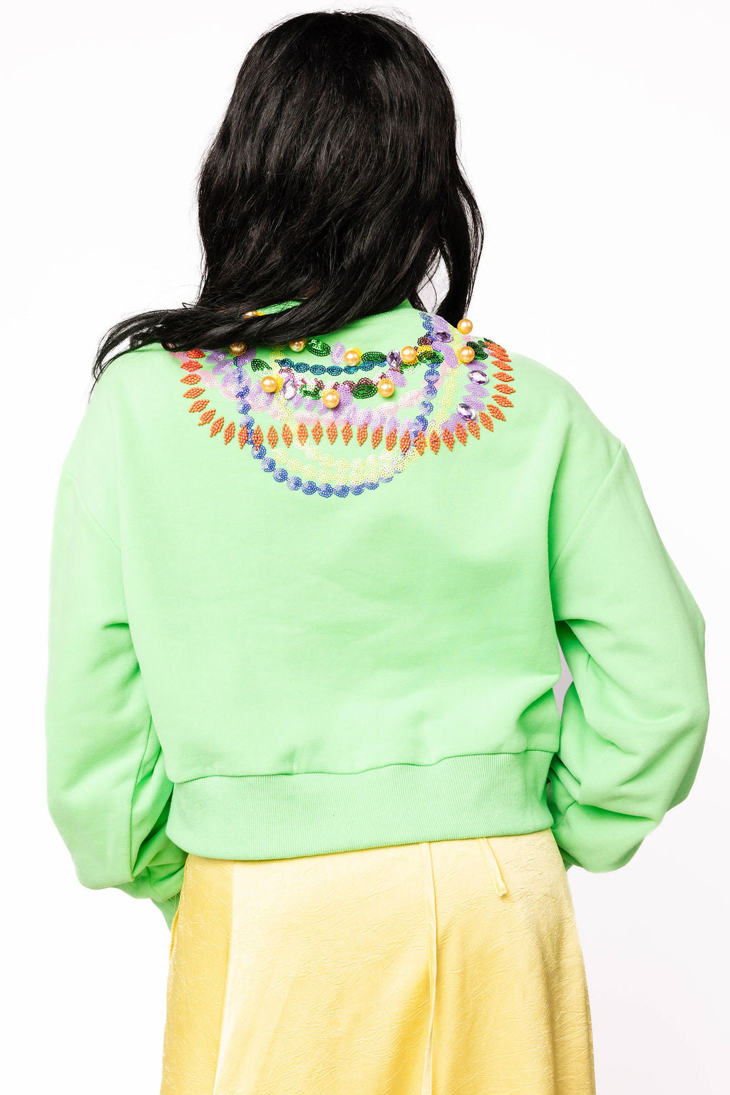 QOS Mardi Gras Beads Sweatshirt