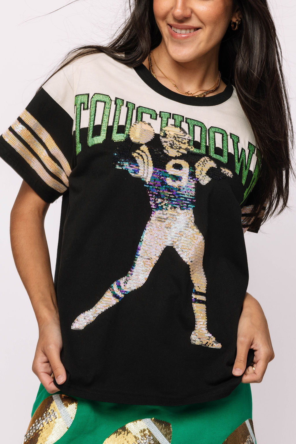 QOS Touchdown Football Player Tee