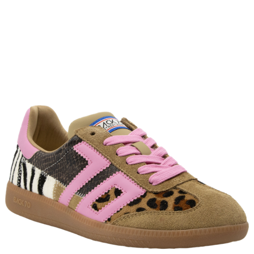 Back 70 Squid Sneaker in Leopard Zebra