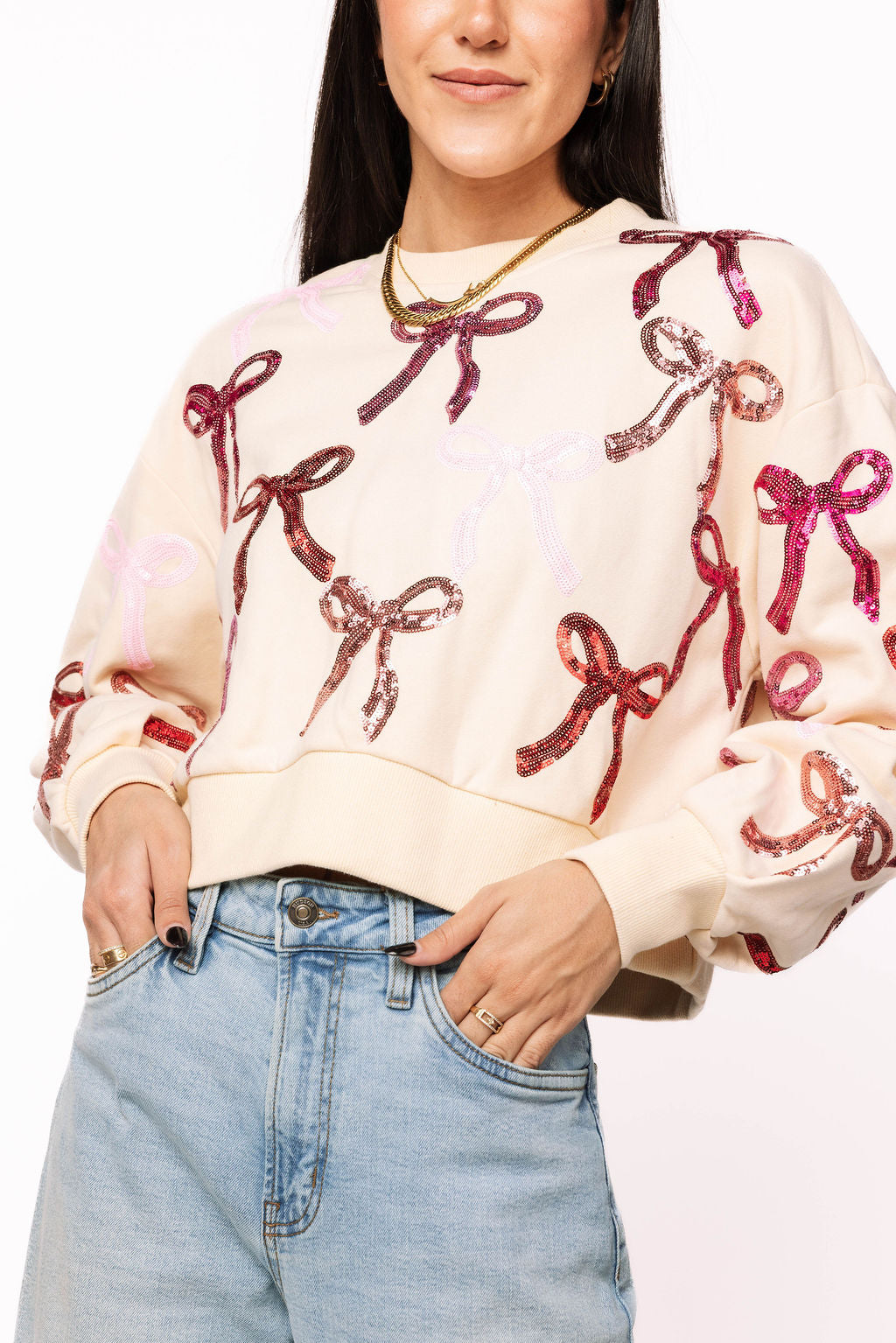 QOS Bow Sweatshirt