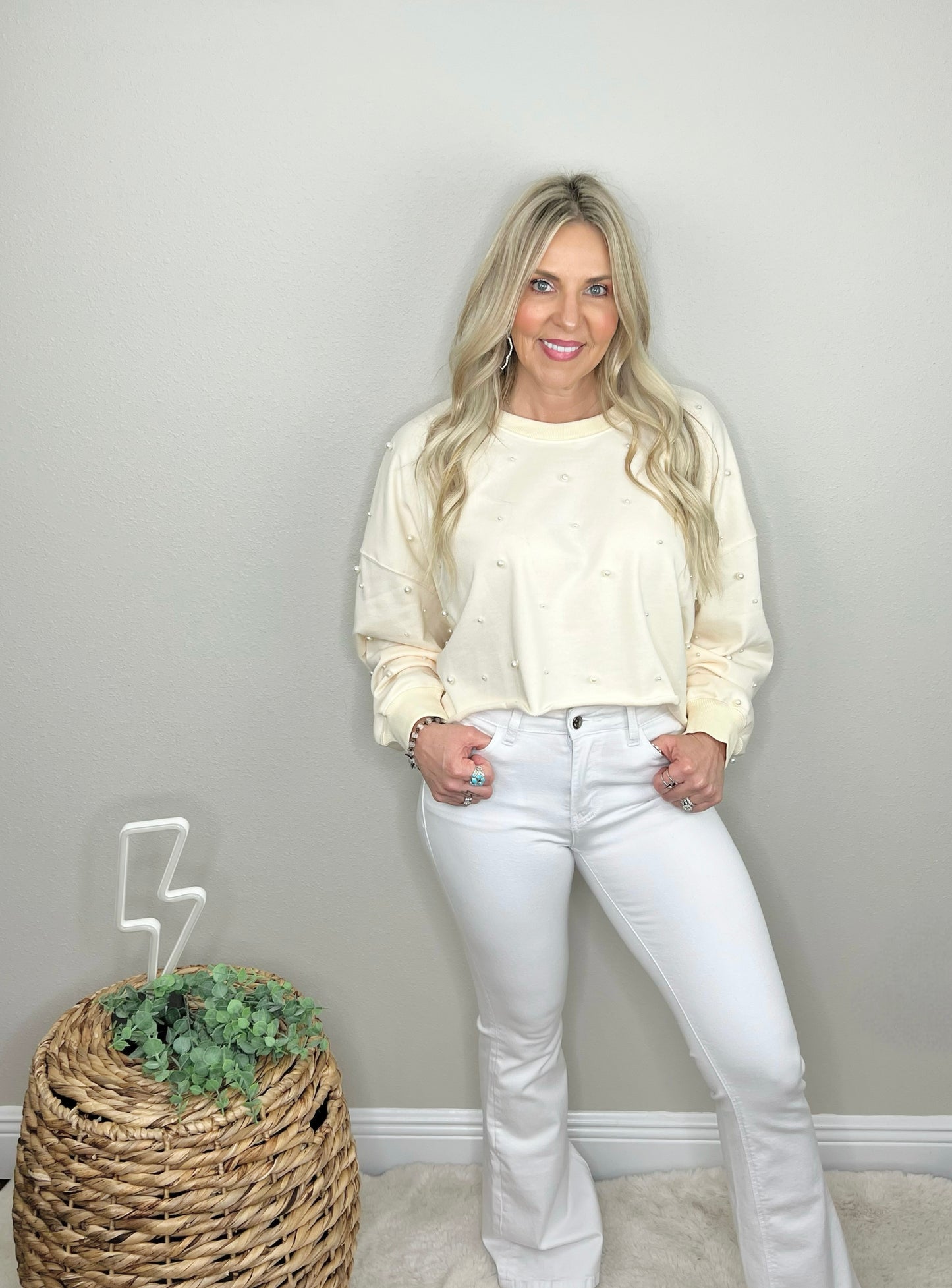 Pearl Cropped Sweatshirt