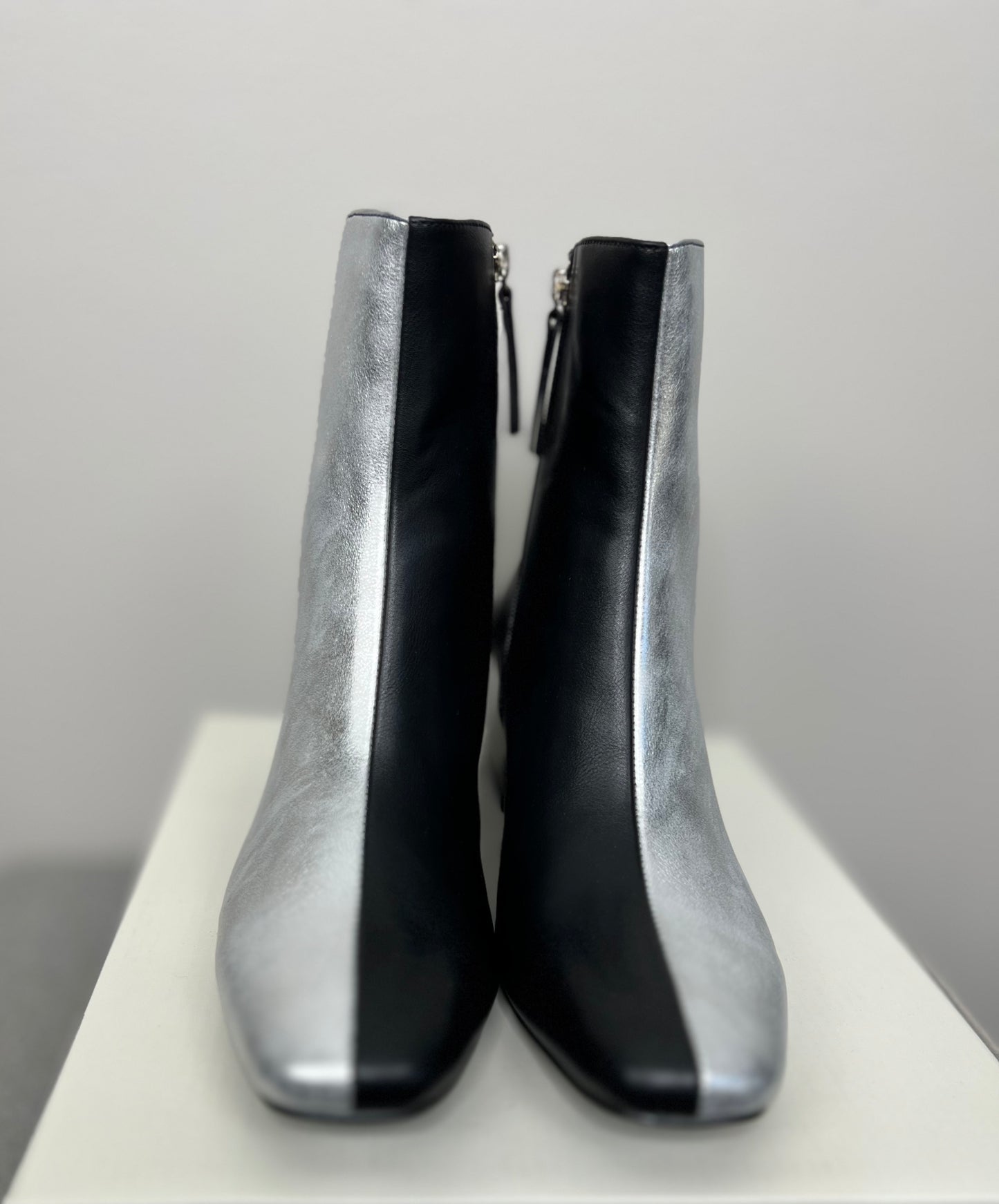 Metallic Color Block Booties