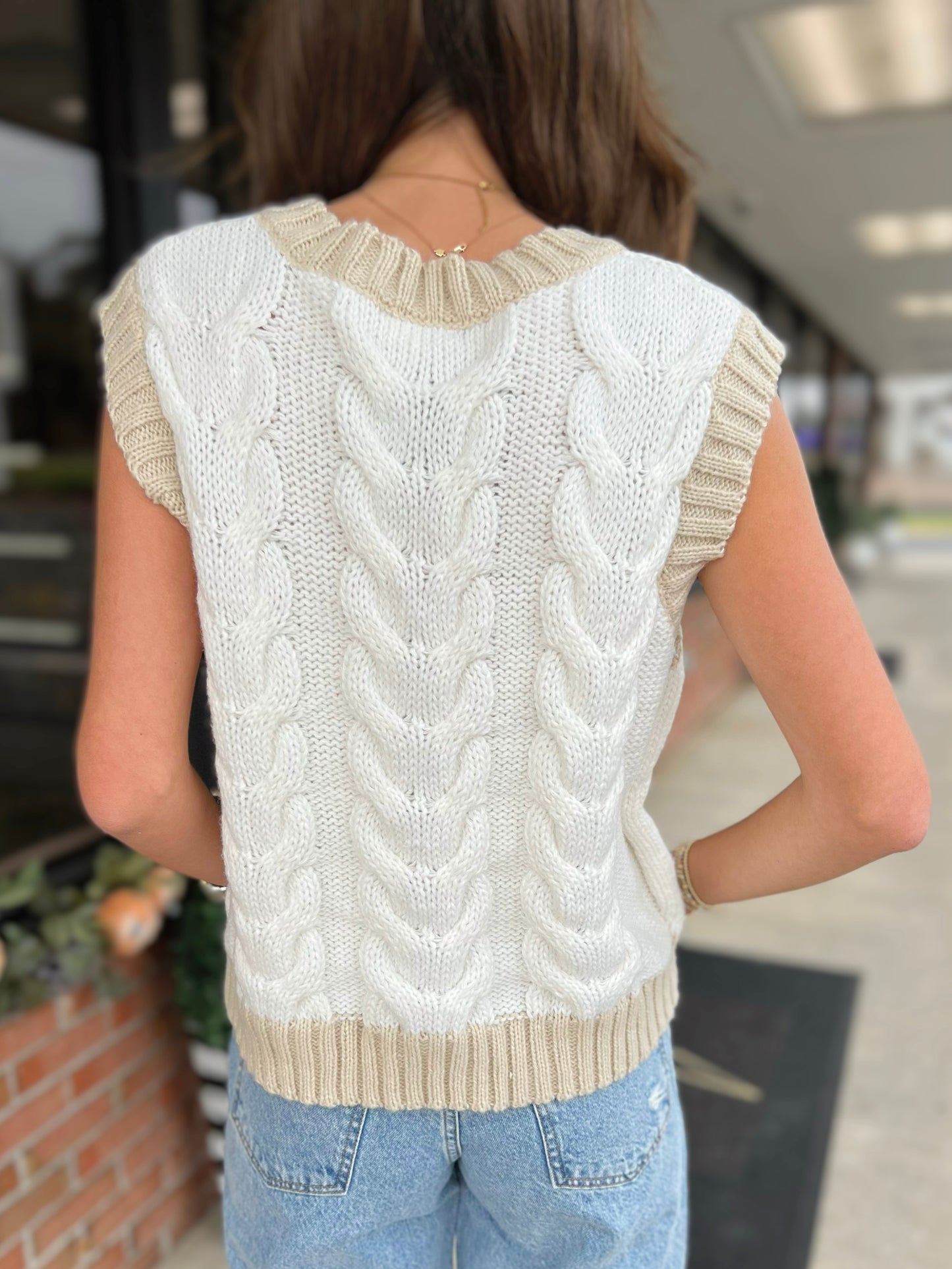 Lace Up Sweater Vest