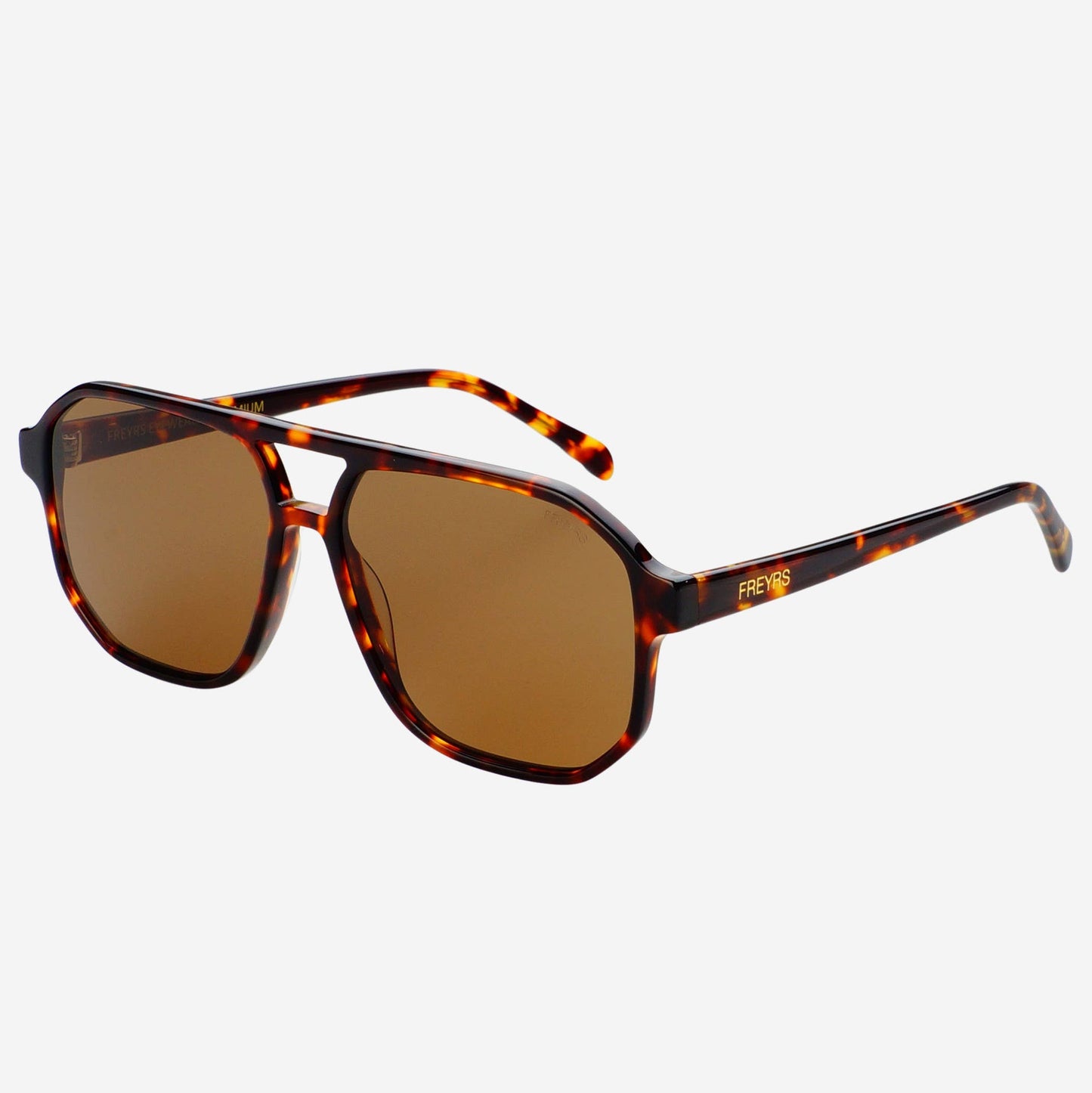 Billie Aviator Sunglasses: Dark Tortoise/Solid Brown