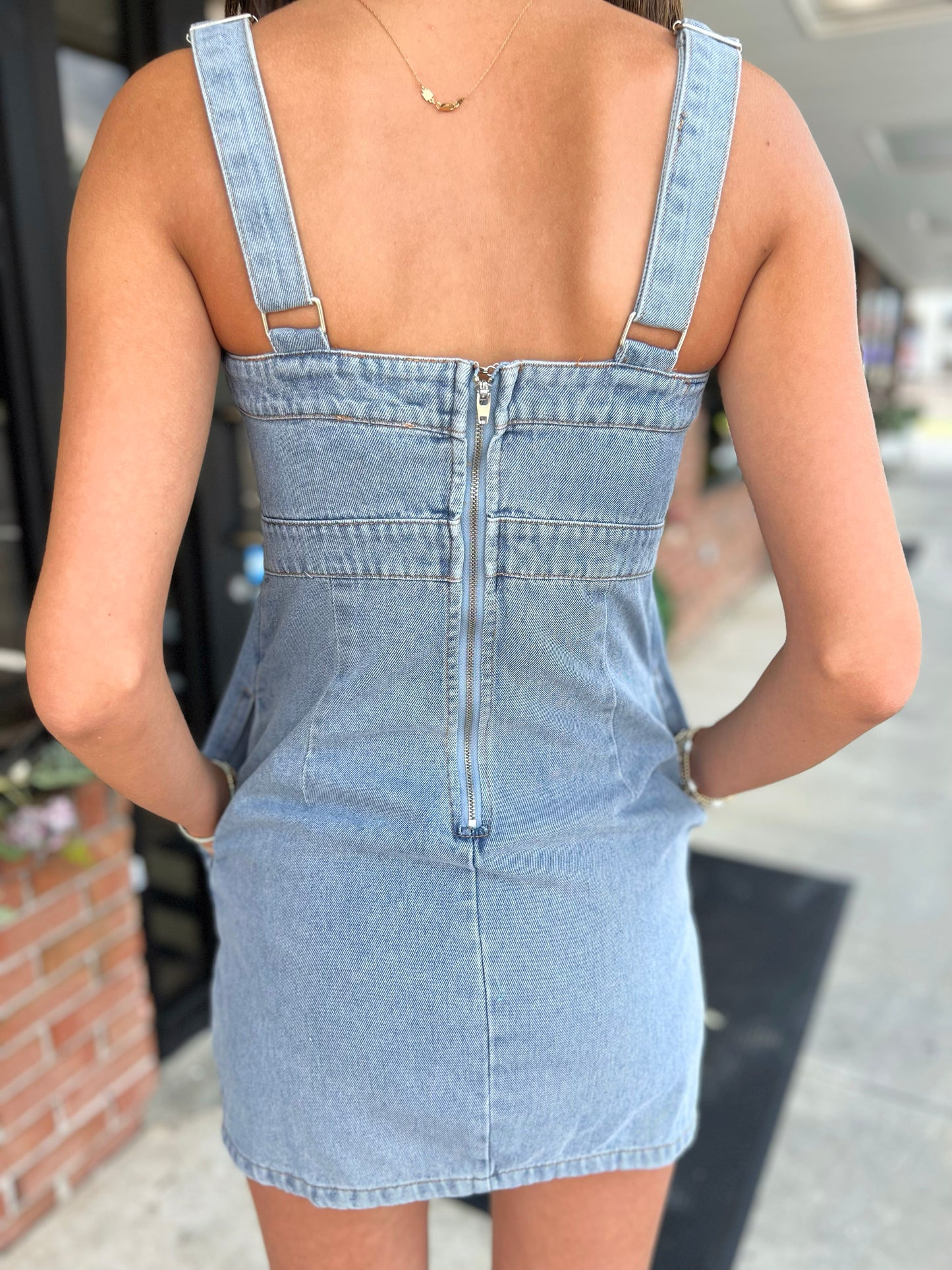 Empire Waist Denim Dress