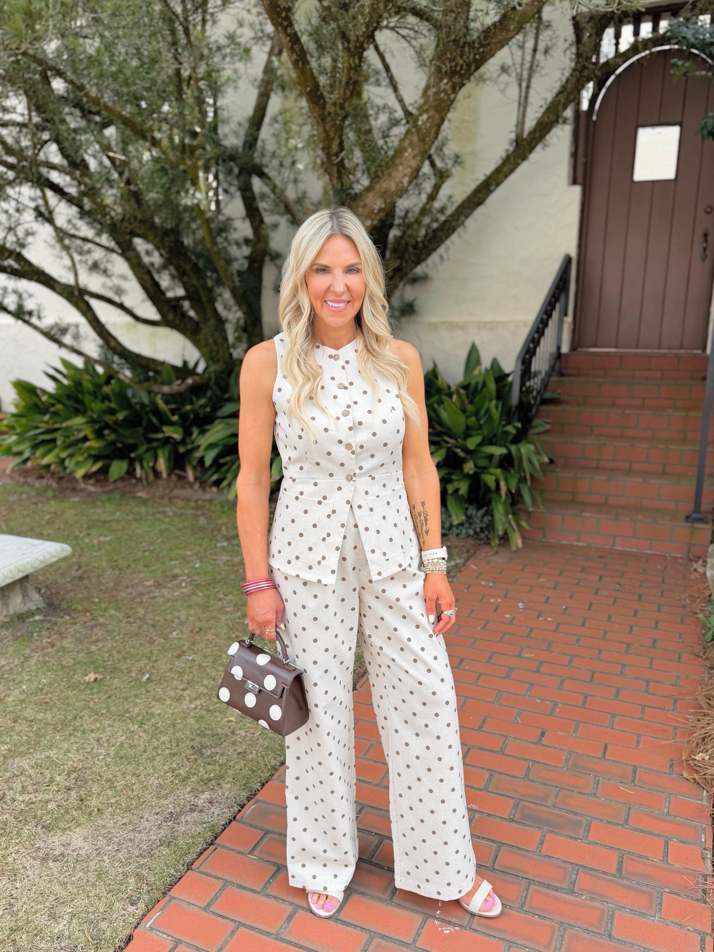 Polka Dot Sleeveless Set