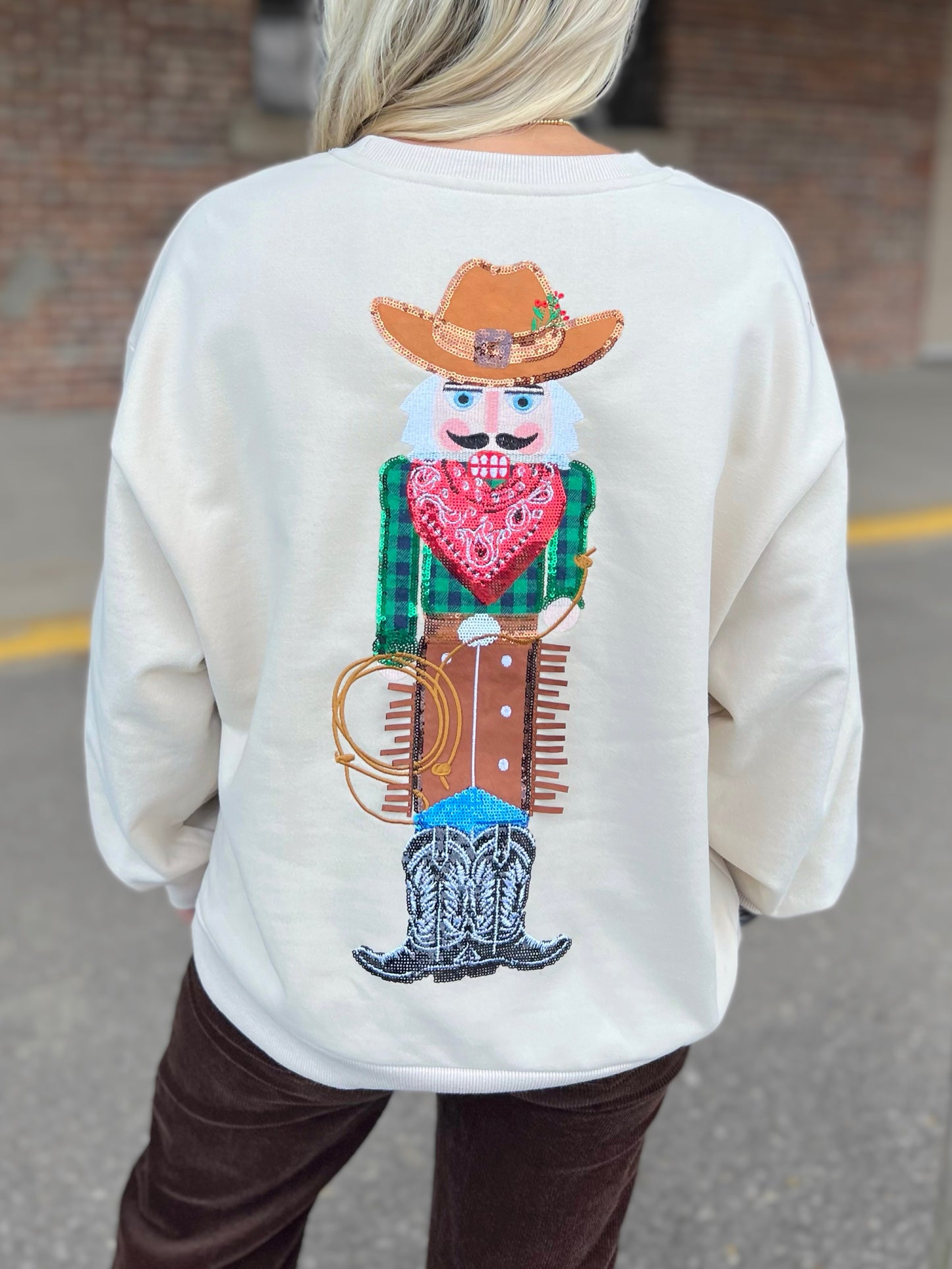 QOS Cowboy Nutcracker Sweatshirt