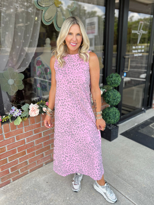 Studded Leopard Dress