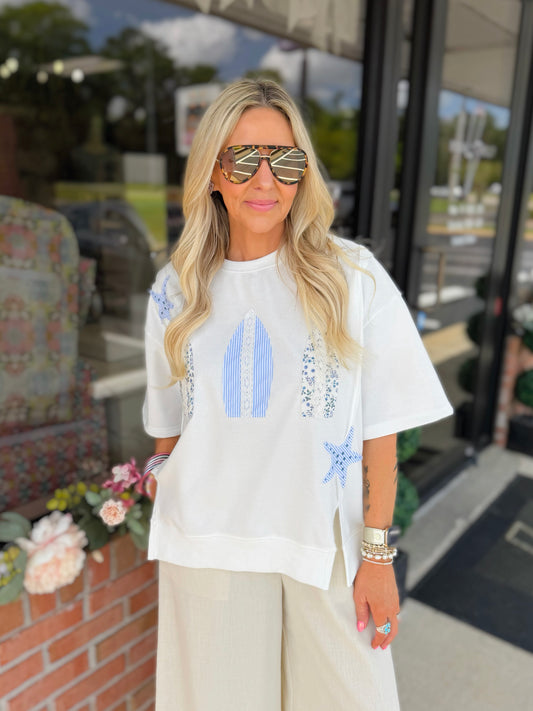 Surfboard Patchwork Top